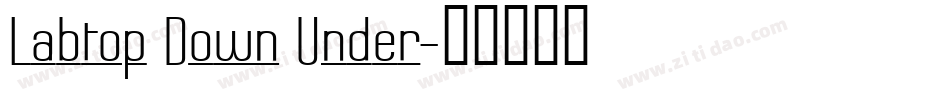 Labtop Down Under字体转换